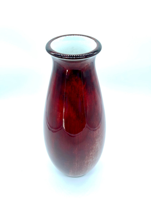 Large red Art Deco vase in Sèvres porcelain 1931