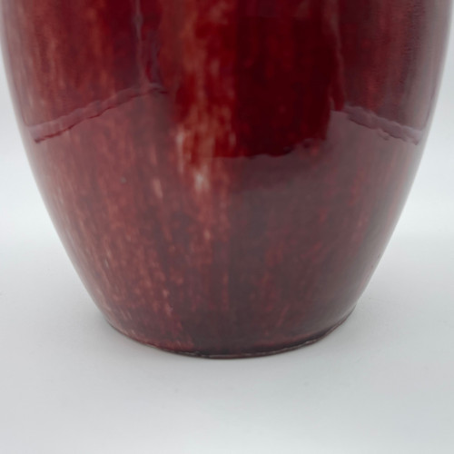 Large red Art Deco vase in Sèvres porcelain 1931