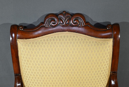 Mahogany Office Armchair, Restoration Period – Early 19th Century