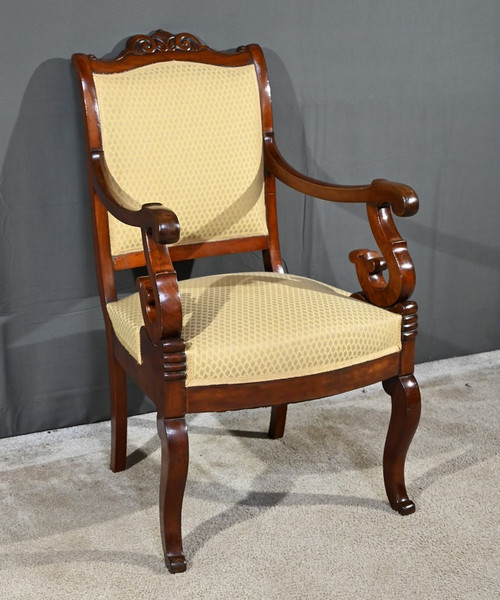 Mahogany Office Armchair, Restoration Period – Early 19th Century