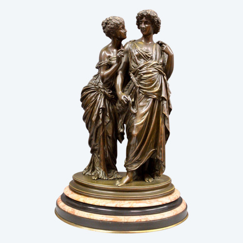 Orfeo ed Euridice in bronzo secondo Hippolyte Moreau, fine del XIX secolo