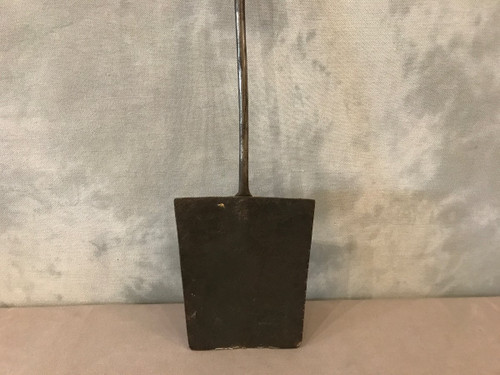 Beautiful flat wrought iron shovel from the 19th century