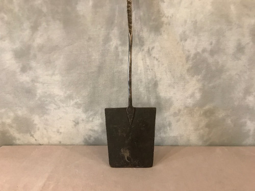 Beautiful flat wrought iron shovel from the 19th century