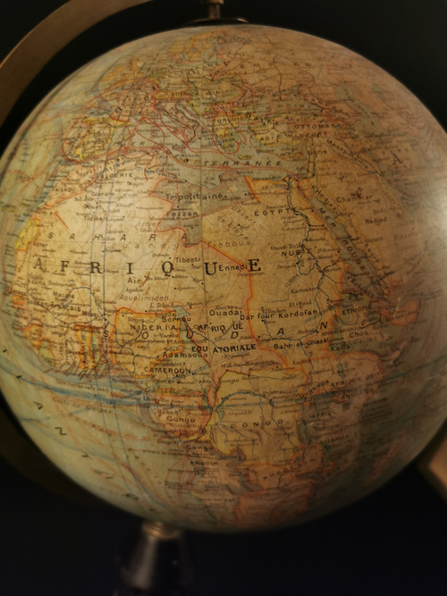 Large Terrestrial Globe By Forest Early 20th Century