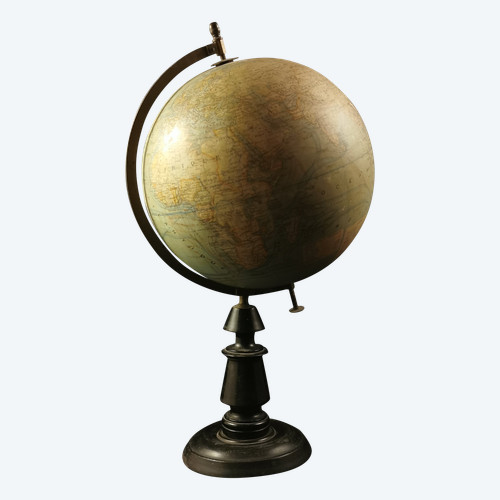 Large Terrestrial Globe By Forest Early 20th Century