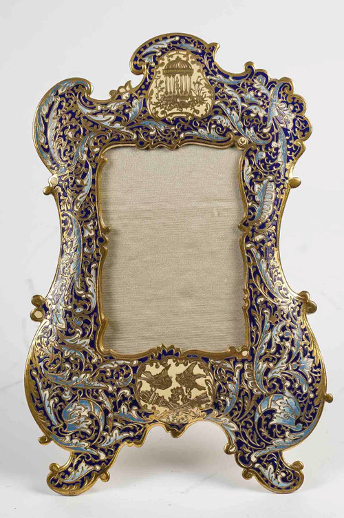 A Cloisonne Bronze Photo Frame Late 19th Century