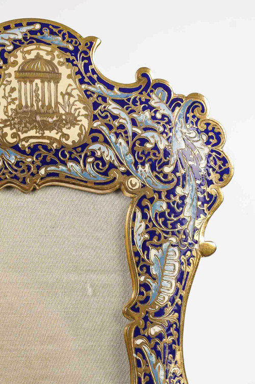 A Cloisonne Bronze Photo Frame Late 19th Century