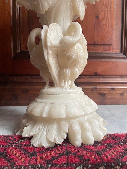 Large alabaster bowl, late 19th century, early 20th century