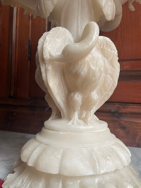 Large alabaster bowl, late 19th century, early 20th century