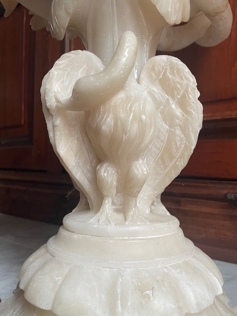 Large alabaster bowl, late 19th century, early 20th century