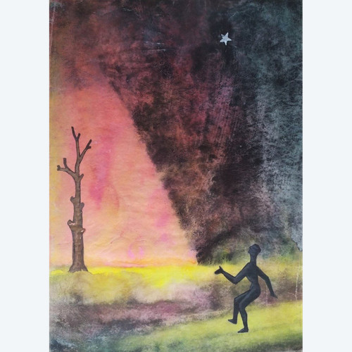 Jorge Soteras The Shepherd Star Watercolor 20th C