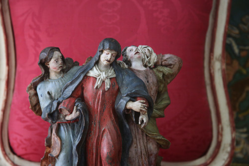 Group of women, terracotta, Italy 18th c.