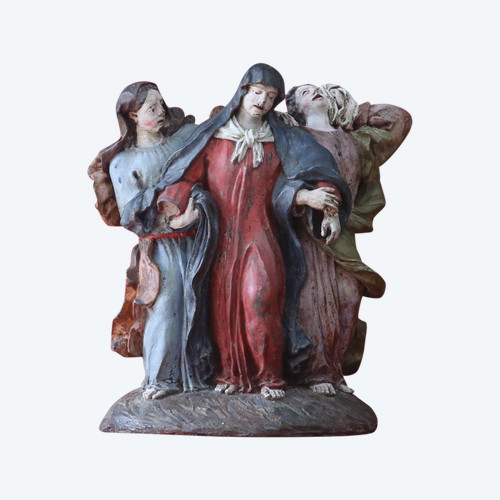 Group of women, terracotta, Italy 18th c.