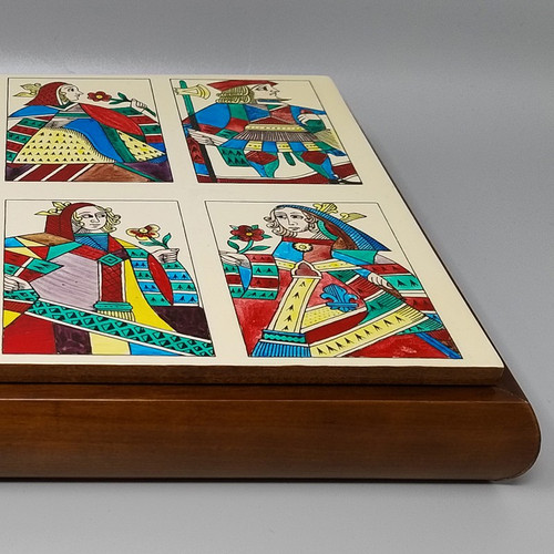 1960s Original Gorgeous Playing Cards Box by Piero Fornasetti in Excellent condition. Made in Italy