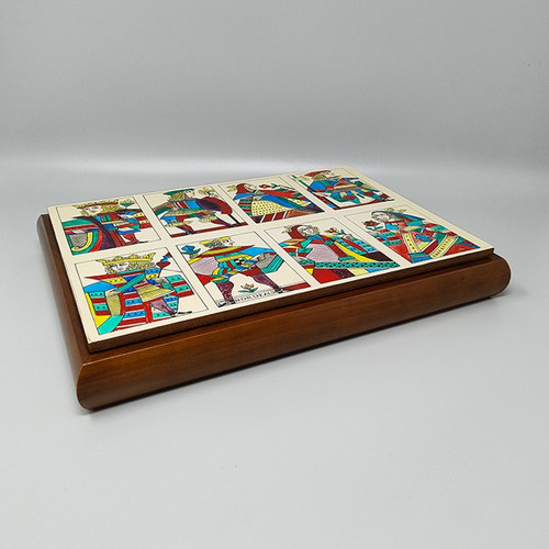 1960s Original Gorgeous Playing Cards Box by Piero Fornasetti in Excellent condition. Made in Italy