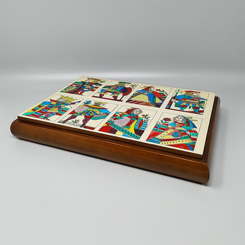 1960s Original Gorgeous Playing Cards Box by Piero Fornasetti in Excellent condition. Made in Italy