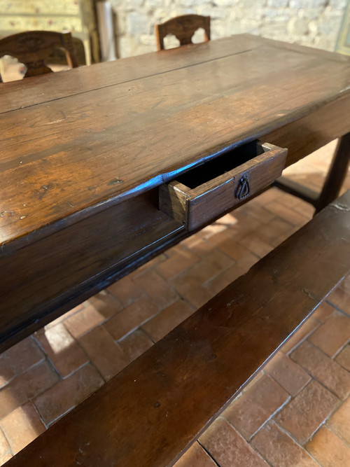 18th century 3-drawer farm table