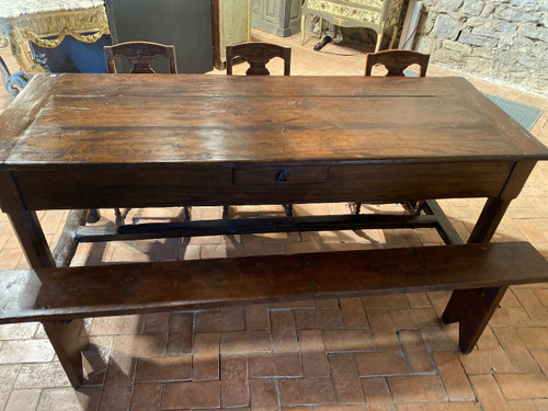 18th century 3-drawer farm table