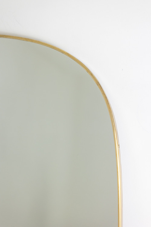 Pair of 1950s style mirrors in gilded brass. Contemporary. LS58731909U