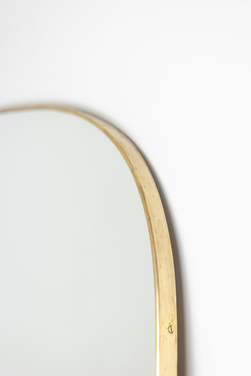 Pair of 1950s style mirrors in gilded brass. Contemporary. LS58731909U