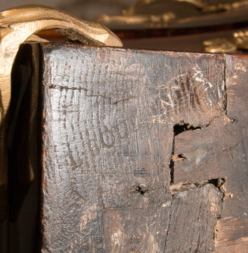 Louis XV period chest of drawers Stamped L. Boudin