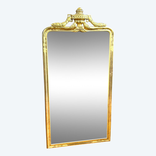 MIROIR ANCIEN ALSACIEN EN BOIS DORÉ ( SUPERBE DORURE A L'OR ) DES ANNÉES 50