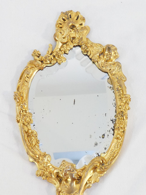 Gilded Bronze Face a Main Miroir late 19th century