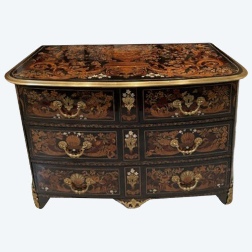 Louis XIV period "Jasmine" chest of drawers attributed to PIERRE GOLE