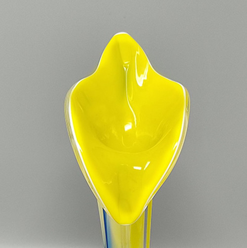 1960 Stupefacente vaso "Calla Lily" di Jack in the Pulpit in vetro di Murano.