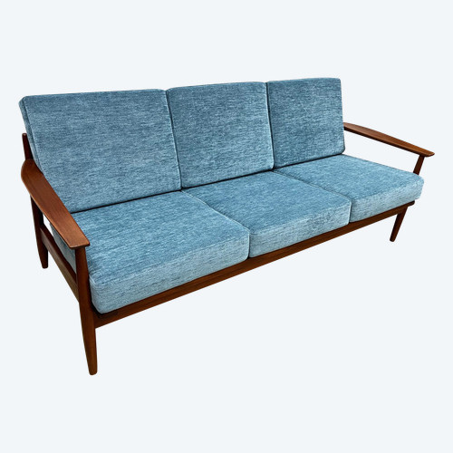 Scandinavian 60's teak sofa fully restored