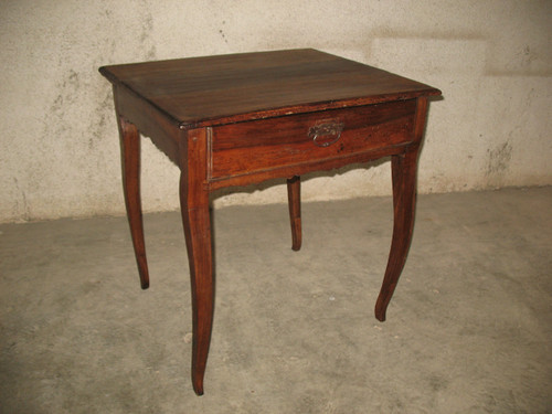 Small writing desk Louis XV period 18th century in walnut with a large drawer