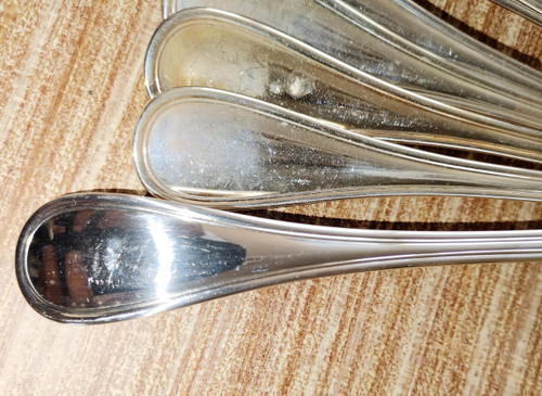 12 Christofle Albi dinner spoons in silver-plated metal