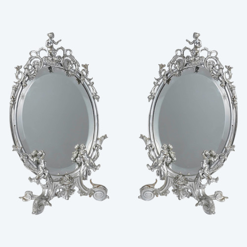 A fine pair of late 19th century table mirrors