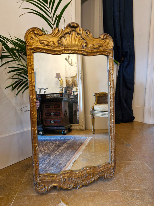 Gilded wooden mirror