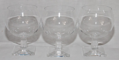 Set Of 6 Argos Lalique Burgundy Glasses