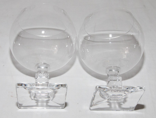 Set Of 6 Argos Lalique Burgundy Glasses