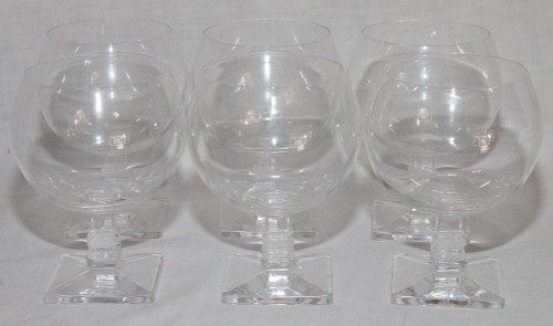  Series Of 6 Lalique Argos Crystal Glasses