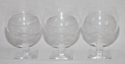  Series Of 6 Lalique Argos Crystal Glasses