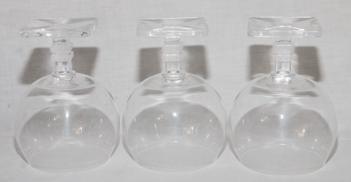  Series Of 6 Lalique Argos Crystal Glasses