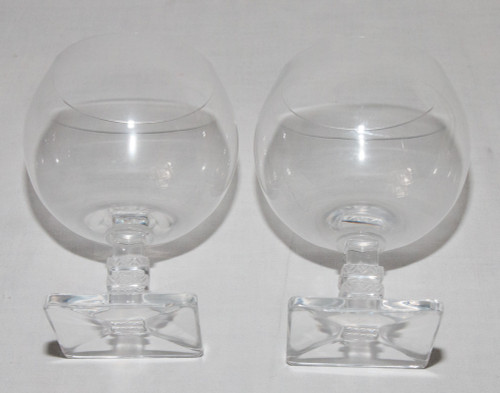  Series Of 6 Lalique Argos Crystal Glasses