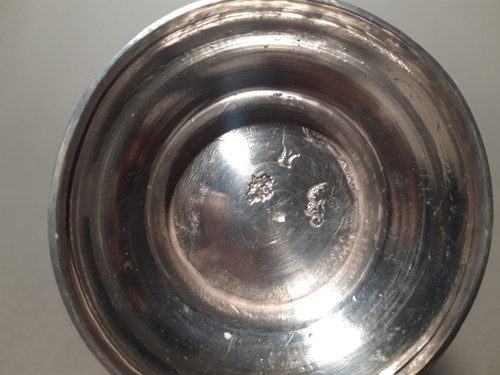 Solid silver sugar bowl, 18th century