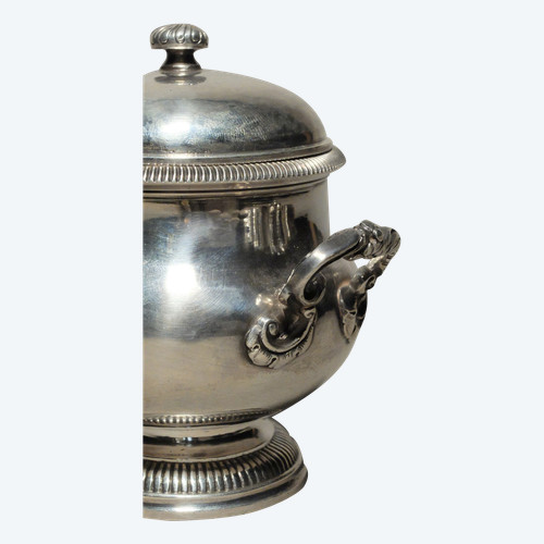 Solid silver sugar bowl, 18th century