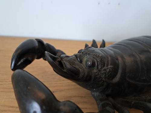 Far East, Scorpion, Patinated Bronze, Late 19th/early 20th century. 