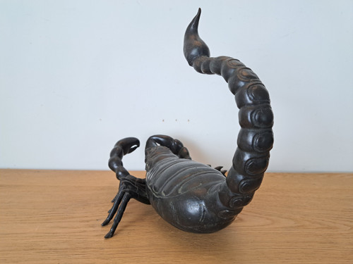 Far East, Scorpion, Patinated Bronze, Late 19th/early 20th century. 