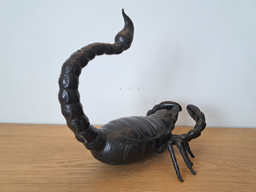 Far East, Scorpion, Patinated Bronze, Late 19th/early 20th century. 