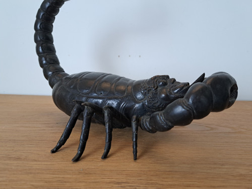 Far East, Scorpion, Patinated Bronze, Late 19th/early 20th century. 