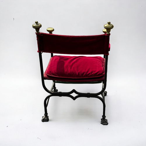 Curule Armchair In Iron And Bronze In The Style Of The 17th Century 20th Century - X Armchair 