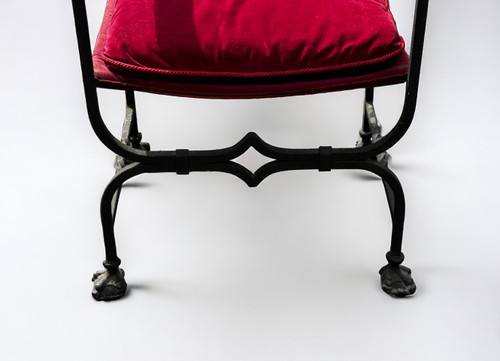 Curule Armchair In Iron And Bronze In The Style Of The 17th Century 20th Century - X Armchair 