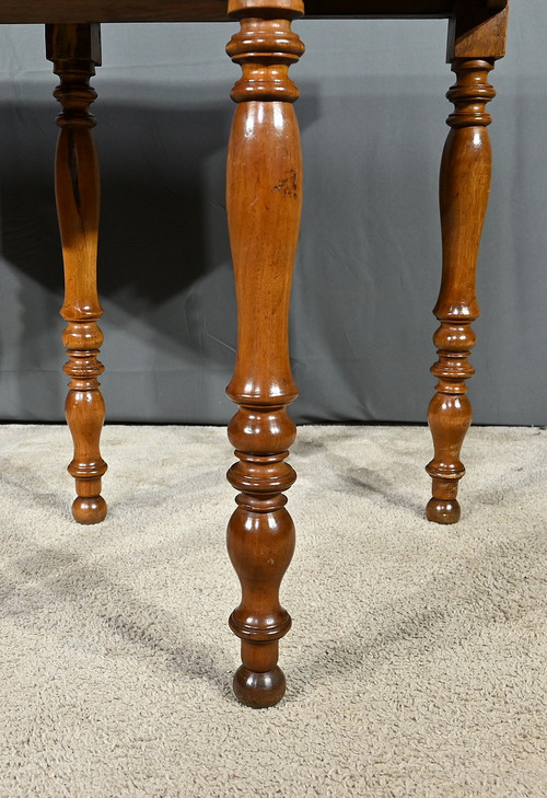 Half-moon Walnut Console Table, Louis-Philippe period – 1st part 19th century