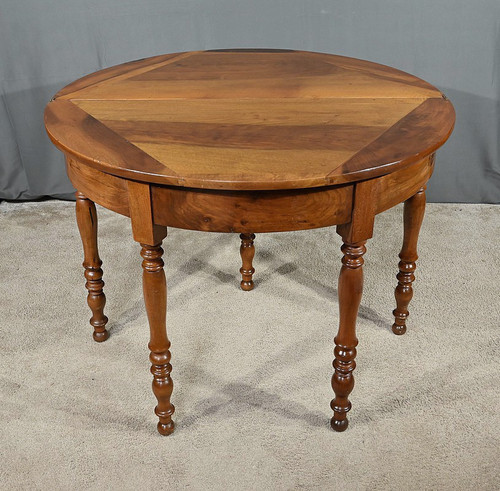 Half-moon Walnut Console Table, Louis-Philippe period – 1st part 19th century